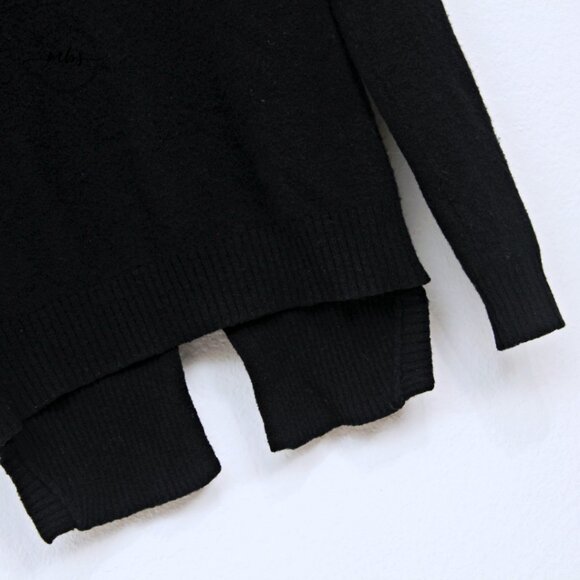 Oats Cashmere by Debra Hayburn 100% Cashmere Turtleneck Sweater Black Women XS - Picture 5 of 9